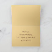 Lisa Happy Birthday Palomino Horse Kaart (Binnen)