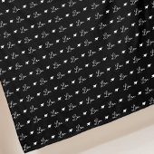 Lisa herhalende aangepaste naam en harten zwart fleece deken