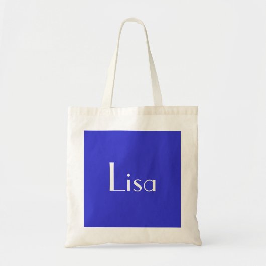 Lisa in blauw en wit III Tote Bag (Voorkant)