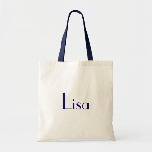 Lisa in Navy Tote Bag (Voorkant)