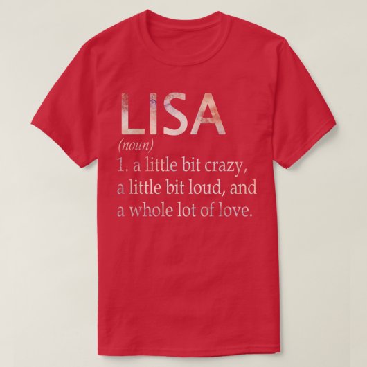 Lisa meisje naam definitie t-shirt (Design voorkant)
