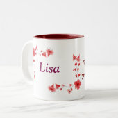 Lisa naam mok – Aangepaste koffiekop met een naam (Voorkant links)