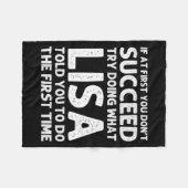 Lisa Name D Birthday Funny Christmas Jo  Fleece Deken (Voorkant (Horizontaal))