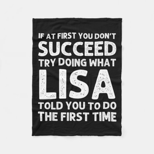 Lisa Name D Birthday Funny Christmas Jo  Fleece Deken (Voorkant)