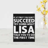 Lisa Name D Birthday Funny Christmas Jo Kaart (Gele Bloem)