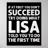 Lisa Name D Birthday Funny Christmas Jo  Poster (Voorkant)