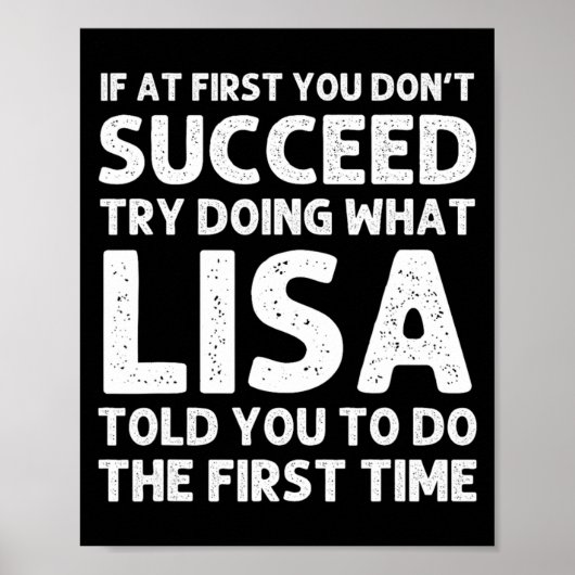 Lisa Name D Birthday Funny Christmas Jo  Poster (Voorkant)