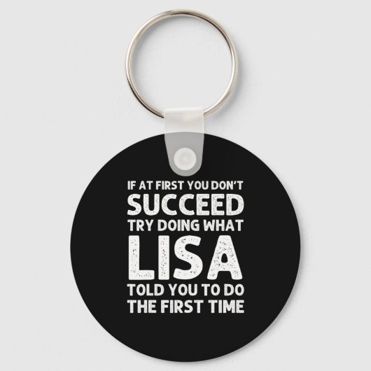 Lisa Name D Birthday Funny Christmas Jo Sleutelhanger (Voorkant)