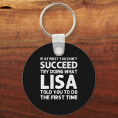 Lisa Name D Birthday Funny Christmas Jo Sleutelhanger (Voorkant)
