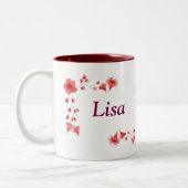 Lisa name Mug – Custom Coffee Cup with An Tweekleurige Koffiemok (Links)
