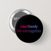 Lisa Nandy Bi Badge - We winnen samen Ronde Button 5,7 Cm (Voorkant /achterkant)