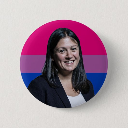 Lisa Nandy Bisexual Flag Badge Ronde Button 5,7 Cm (Voorkant)