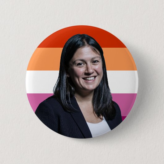 Lisa Nandy Lesbian Flag Badge Ronde Button 5,7 Cm (Voorkant)
