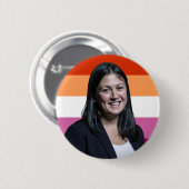 Lisa Nandy Lesbian Flag Badge Ronde Button 5,7 Cm (Voorkant /achterkant)