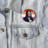 Lisa Nandy Lesbian Flag Badge Ronde Button 5,7 Cm (In situ)