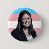 Lisa Nandy Trans Flag Badge Ronde Button 5,7 Cm (Voorkant)
