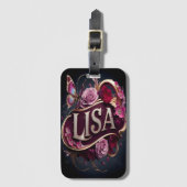 Lisa's Bloem Naambord Bagagelabel (Voorkant (verticaal))