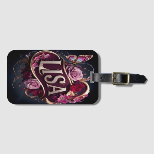 Lisa's Bloem Naambord Bagagelabel (Voorkant (horizontaal))