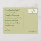 Lisa's Briefkaart van het Gift Emporium (Achterkant)