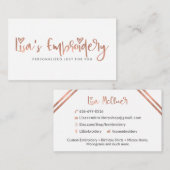 Lisa's Embroidery Visitekaartje (Voorkant / Achterkant)