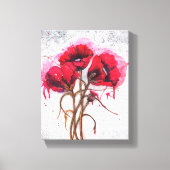 Lisa's Rode Klaprozen Canvas Afdruk (Voorkant)