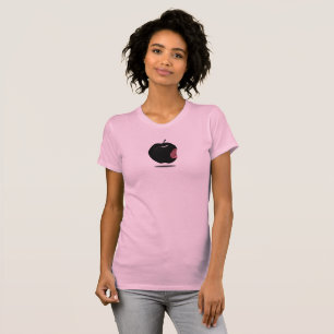 Lisa's roze gif gebeten appel t-shirt