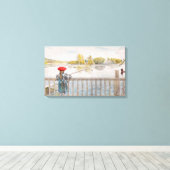 Lisbet Gevist door Carl Larsson,  Fine Art Canvas Afdruk (Insitu (Houten vloer))