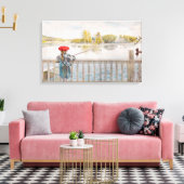 Lisbet Gevist door Carl Larsson,  Fine Art Canvas Afdruk (Insitu (Woonkamer))