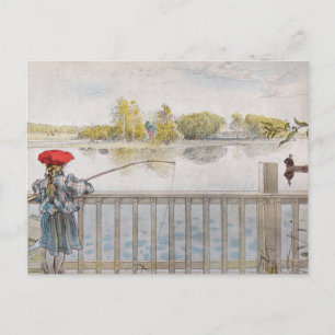 Lisbeth a Little Girl Gevist door Carl Larsson Briefkaart