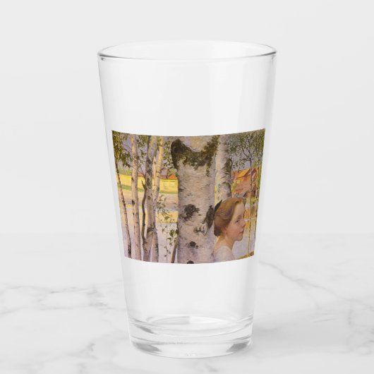 Lisbeth bij de Birch Grove (prachtig jong meisje) Glas (Voorkant)