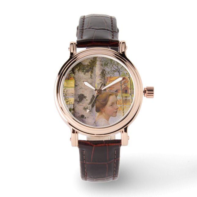 Lisbeth bij de Birch Grove (prachtig jong meisje) Horloge (Voorkant)