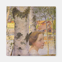 Lisbeth bij de Birch Grove (prachtig jong meisje)