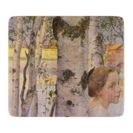 Lisbeth bij de Birch Grove (prachtig jong meisje) Snijplank