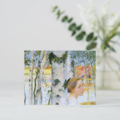 Lisbeth bij de Birch Trees Briefkaart (Staand voorkant)