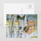 Lisbeth bij de Birch Trees Briefkaart (Voorkant / Achterkant)