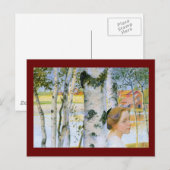 Lisbeth bij de Birch Trees Briefkaart (Voorkant / Achterkant)