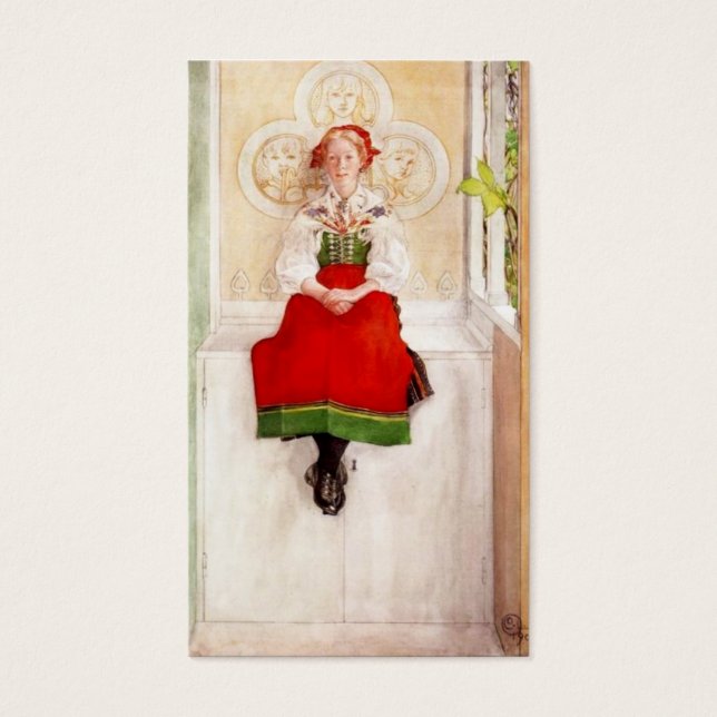 Lisbeth in Haar Sundborn Dress Visitekaartjes (Voorkant)