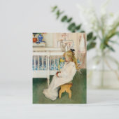 Lisbeth met Gele Tulip Briefkaart (Staand voorkant)