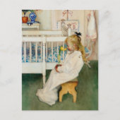 Lisbeth met Gele Tulip Briefkaart (Voorkant)