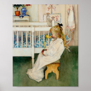 Lisbeth met Gele Tulip Poster