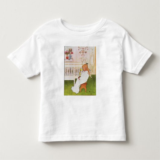 Lisbeth met gele tulp kinder shirts (Voorkant)