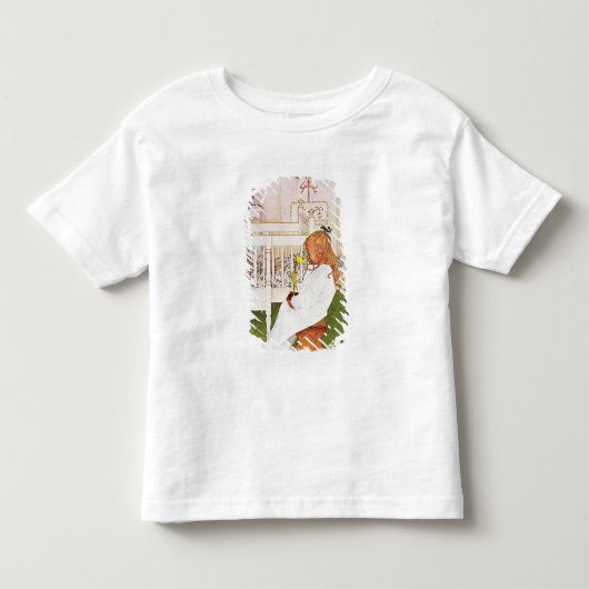 Lisbeth met gele tulp kinder shirts (Voorkant)