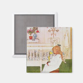 Lisbeth met gele tulp magneet (Voorkant / Achterkant)