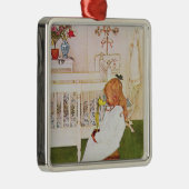 Lisbeth met gele tulp metalen ornament (Rechts)