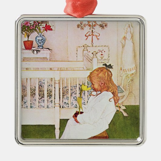 Lisbeth met gele tulp metalen ornament (Voorkant)
