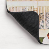 Lisbeth met gele tulp muismat (Hoek)