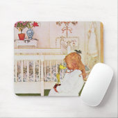 Lisbeth met gele tulp muismat (Met muis)