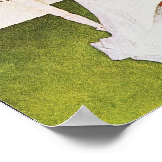 Lisbeth met gele tulp poster (Hoek)