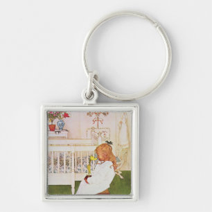Lisbeth met gele tulp sleutelhanger