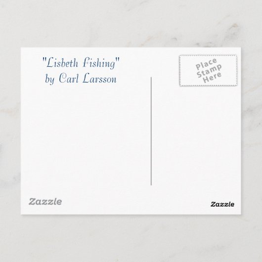 Lisbeth Viste door Carl Larsson Briefkaart (Achterkant)